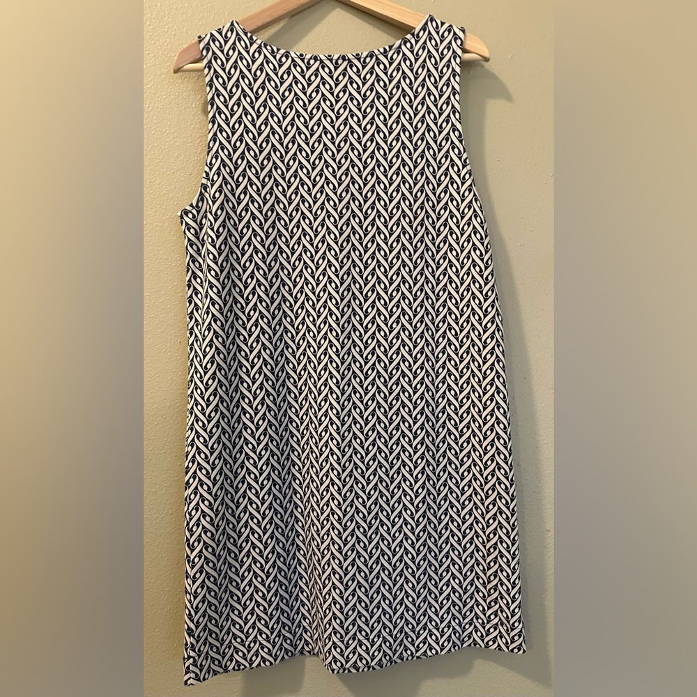 Marc O ' Polo Navy Blue/White Print Dress~ Size 42 EU~ Like NEW Condition